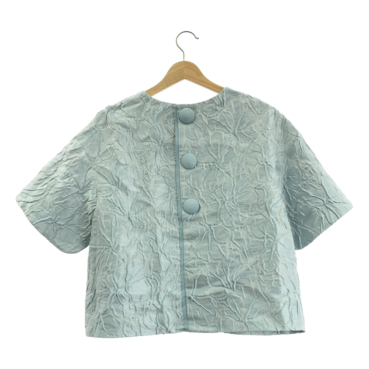 ADORE / アドーア | フラワー ショートスリーブ プルオーバー ブラウス シャツ | 38 | レディース