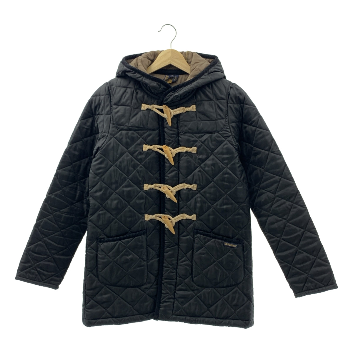 LAVENHAM / ラベンハム | キルティング ダッフルコート フーディ | 36 | ブラック | レディース