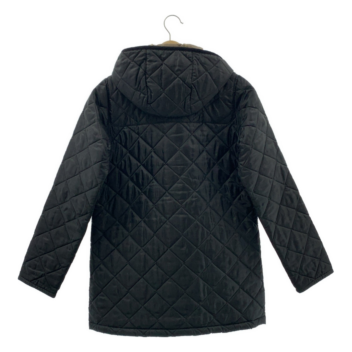 LAVENHAM / ラベンハム | キルティング ダッフルコート フーディ | 36 | ブラック | レディース