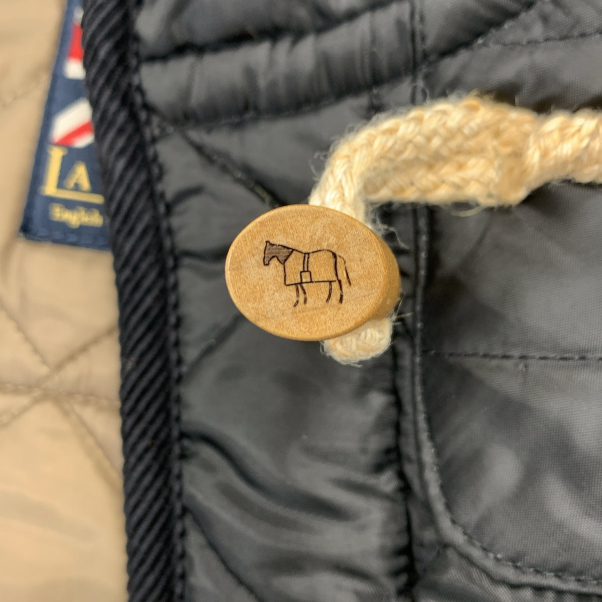 LAVENHAM / 라벤햄 | 퀼팅 더플 코트 후디 | 36 | 블랙 | 여성