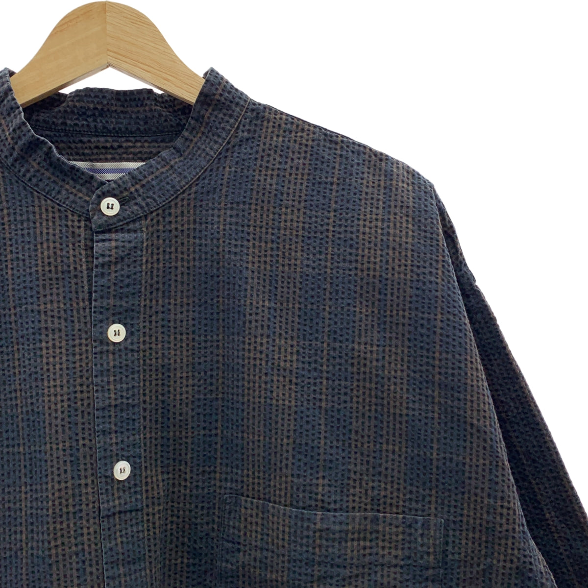 Cristaseya | 條紋泡泡紗睡衣襯衫 | L碼 | 男款