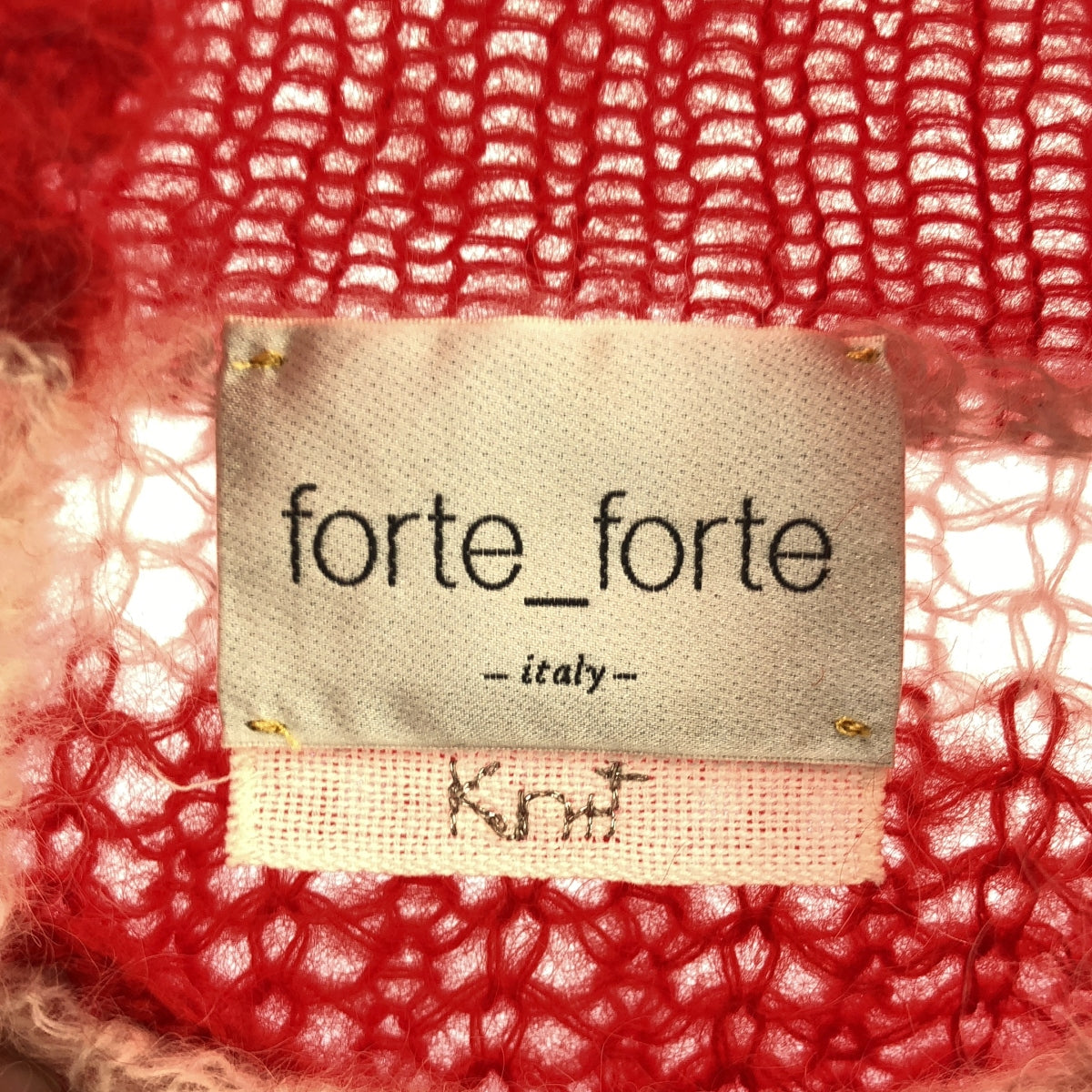 forte_forte / Forte Forte | Mohair Striped Knit | 1 | Red/Pink | Women's