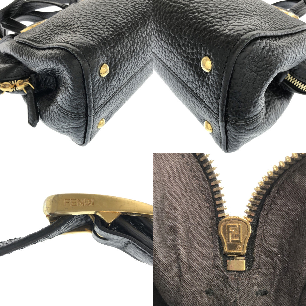 FENDI / フェンディ | 2way カメレオン レザー ショルダーバッグ | ブラック | レディース