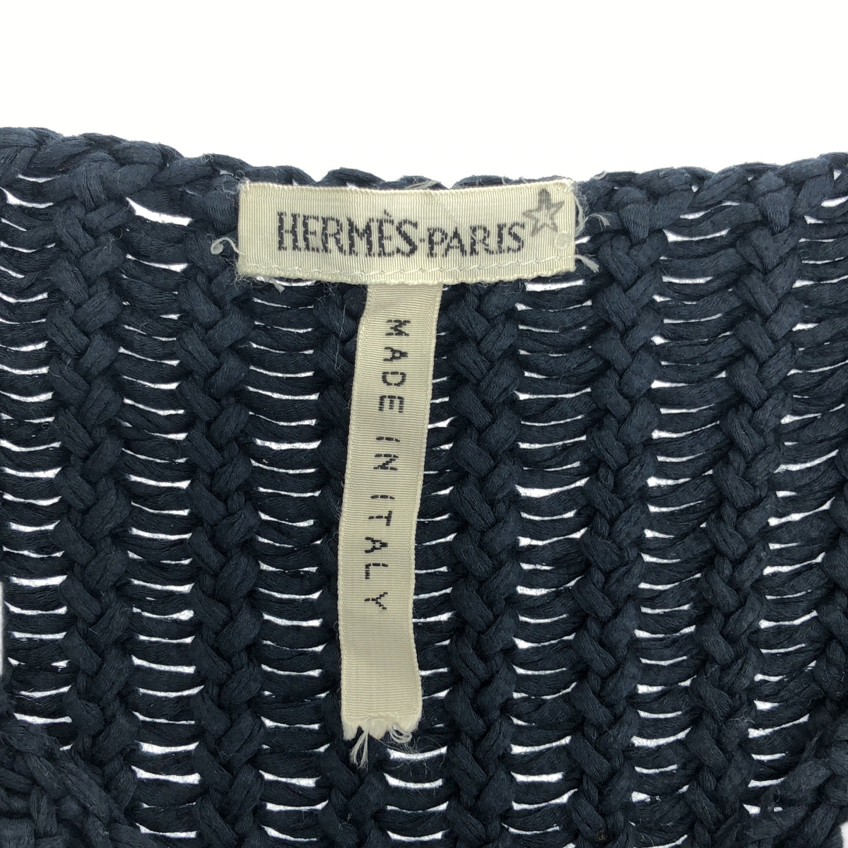 HERMES / エルメス | マルタン マルジェラ期 コットン ニット セーター | XS | レディース