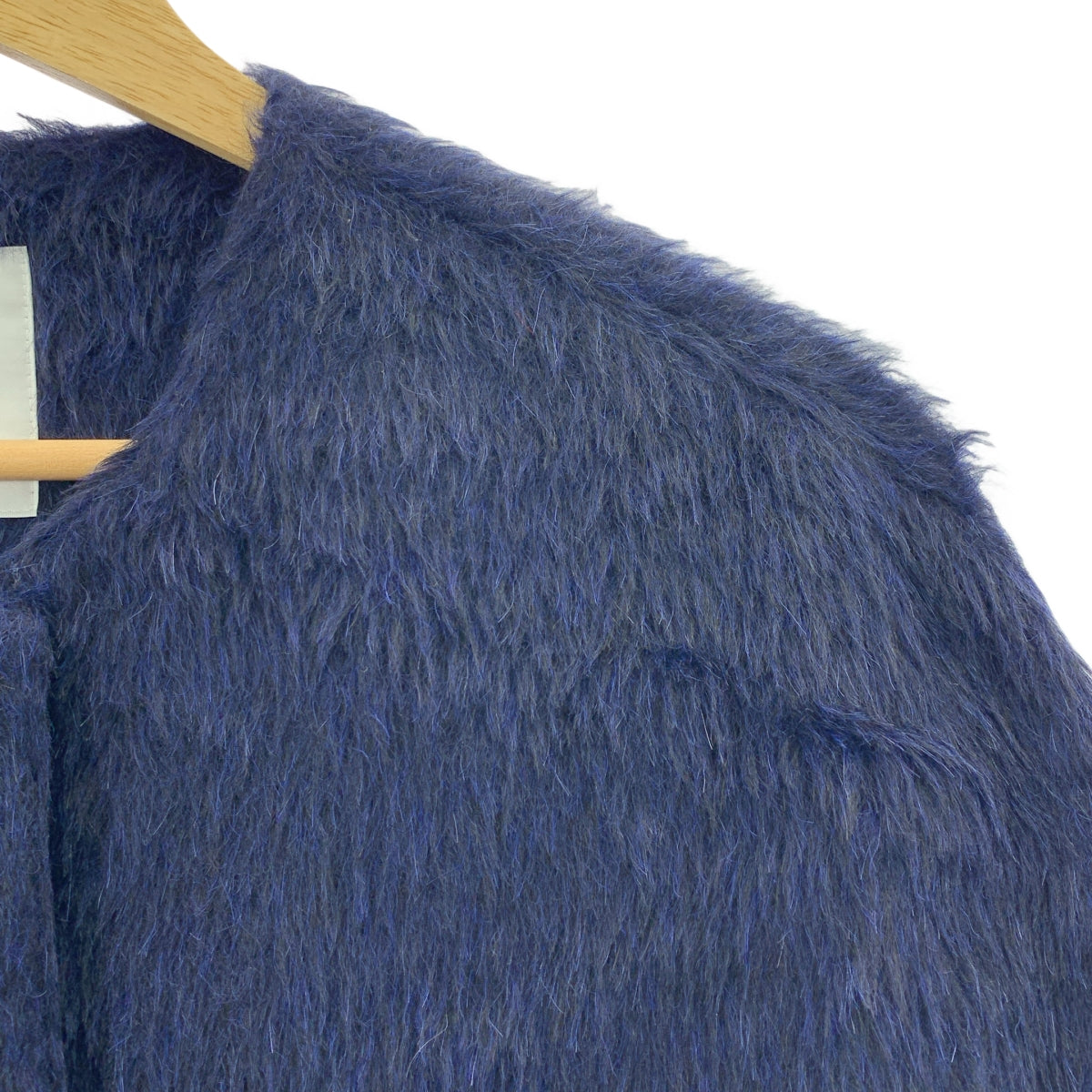 ebure / エブール | アルパカ混 シャギー ノーカラーコート | 36