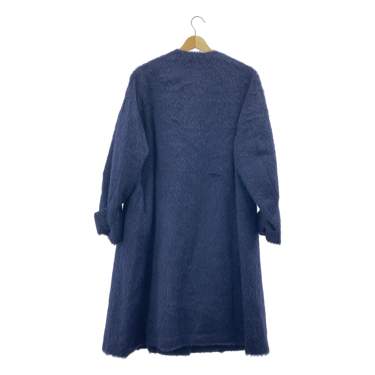 美品✨エブール　ノーカラー　アルパカ　ウール　シャギー　ショートコート 楽天ポイント還元】ebure アルパカシャギー ノーカラーショートコート