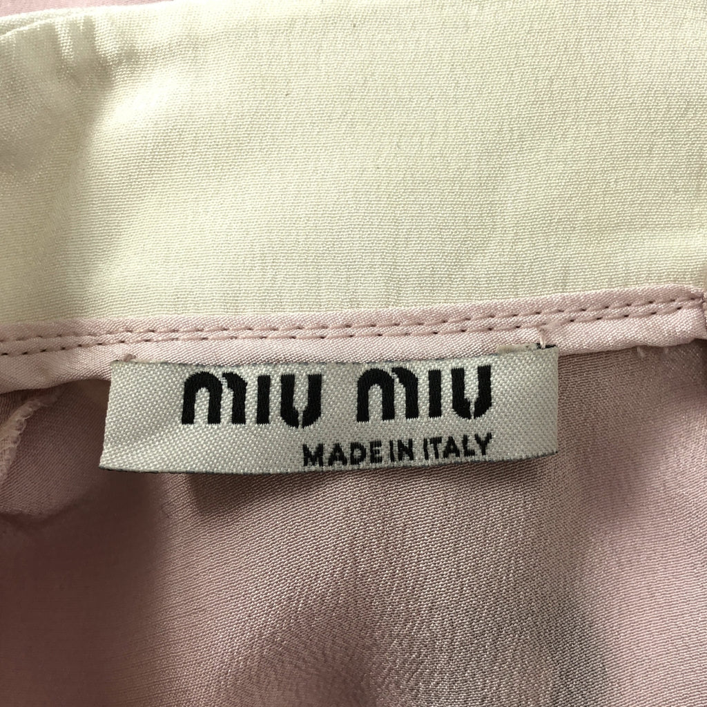 miu miu / ミュウミュウ | バックボタン ノースリーブシャツ | 40 | ライトピンク | レディース