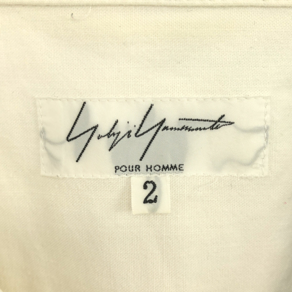 YOHJI YAMAMOTO POUR HOMME | 2015SS | 牛仔拼布短袖襯衫 | 尺寸 2 | 男款