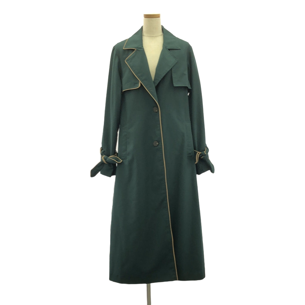 Ameri VINTAGE / 아메리빈티지 | × STUDIOUS 별주 백 플리츠 레이어드 코트 / 총 안감 | F | 그린 | 여성