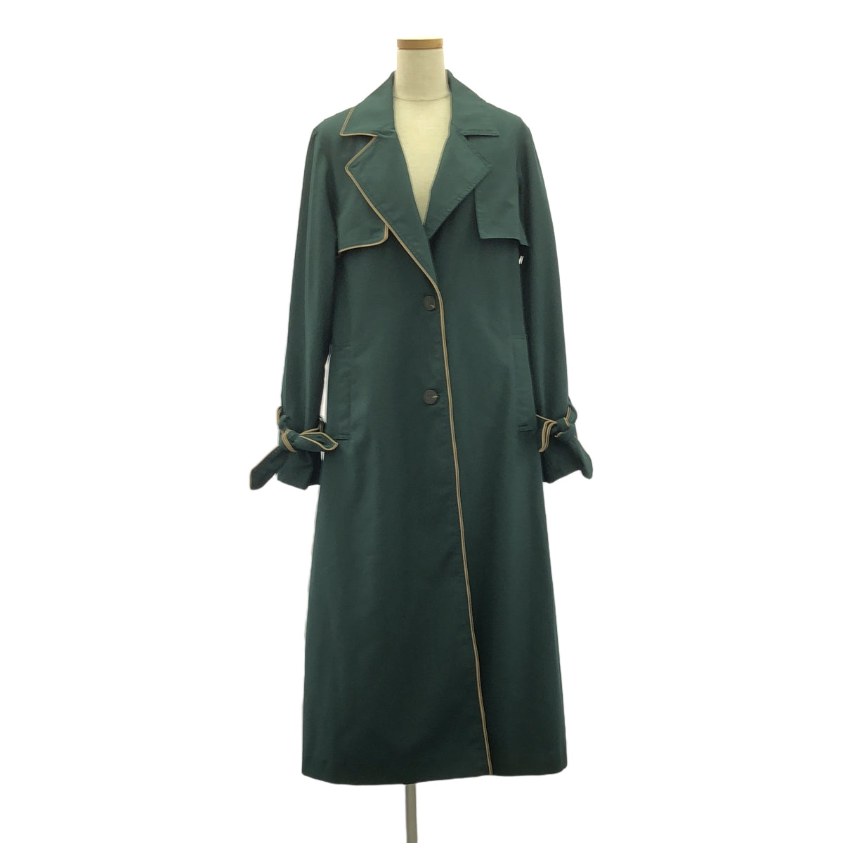 Ameri VINTAGE / 아메리빈티지 | × STUDIOUS 별주 백 플리츠 레이어드 코트 / 총 안감 | F | 그린 | 여성