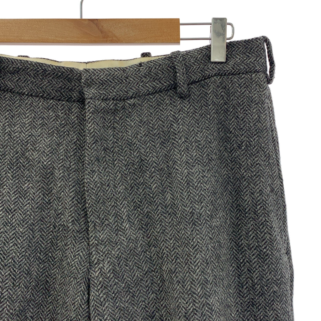 湯姆布朗 (THOM BROWNE) | 羊毛人字紋粗花呢休閒褲，配皮革膝蓋貼片 | 1 碼 | 男士