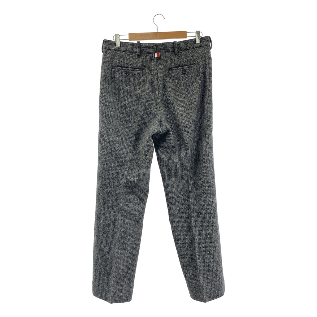 湯姆布朗 (THOM BROWNE) | 羊毛人字紋粗花呢休閒褲，配皮革膝蓋貼片 | 1 碼 | 男士