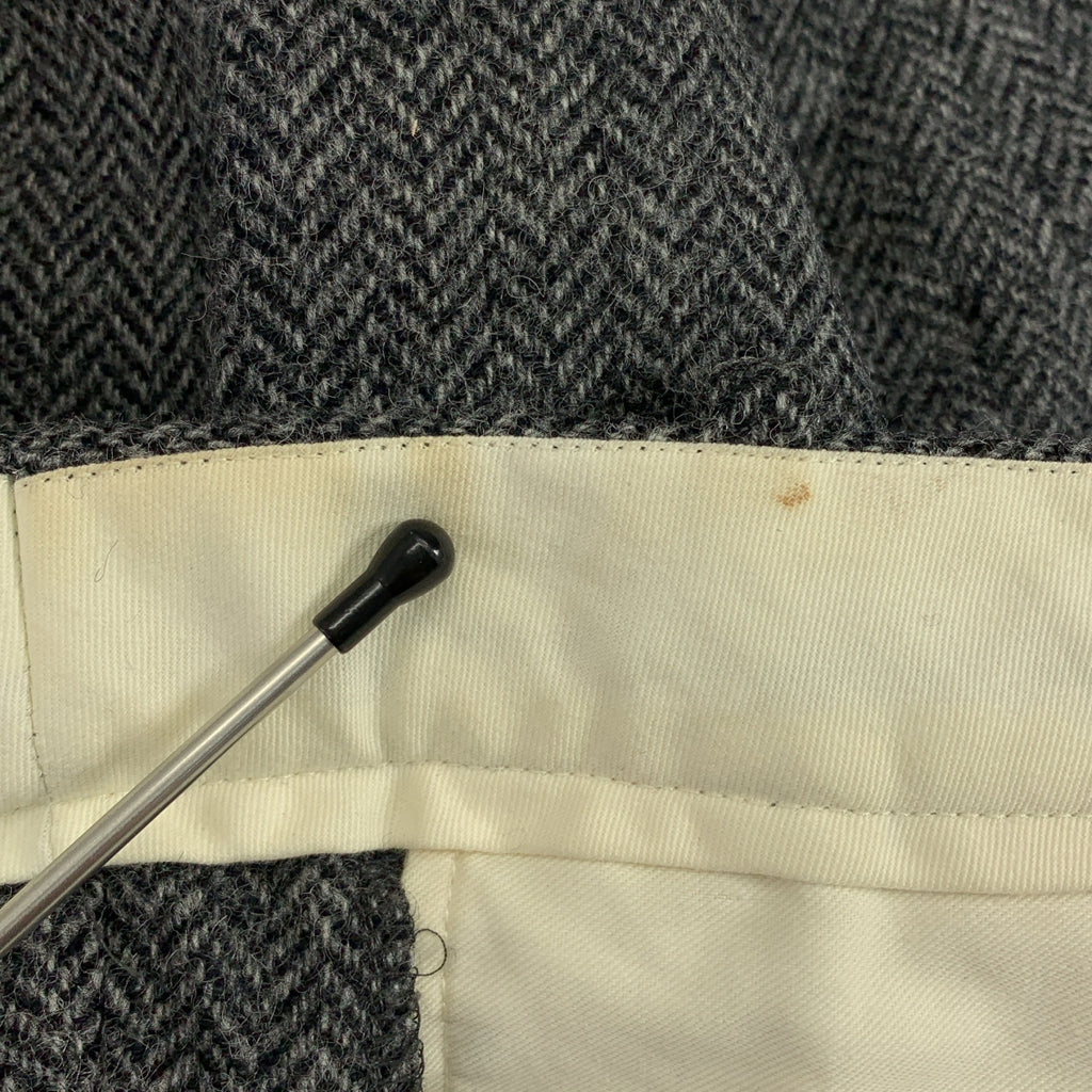 湯姆布朗 (THOM BROWNE) | 羊毛人字紋粗花呢休閒褲，配皮革膝蓋貼片 | 1 碼 | 男士