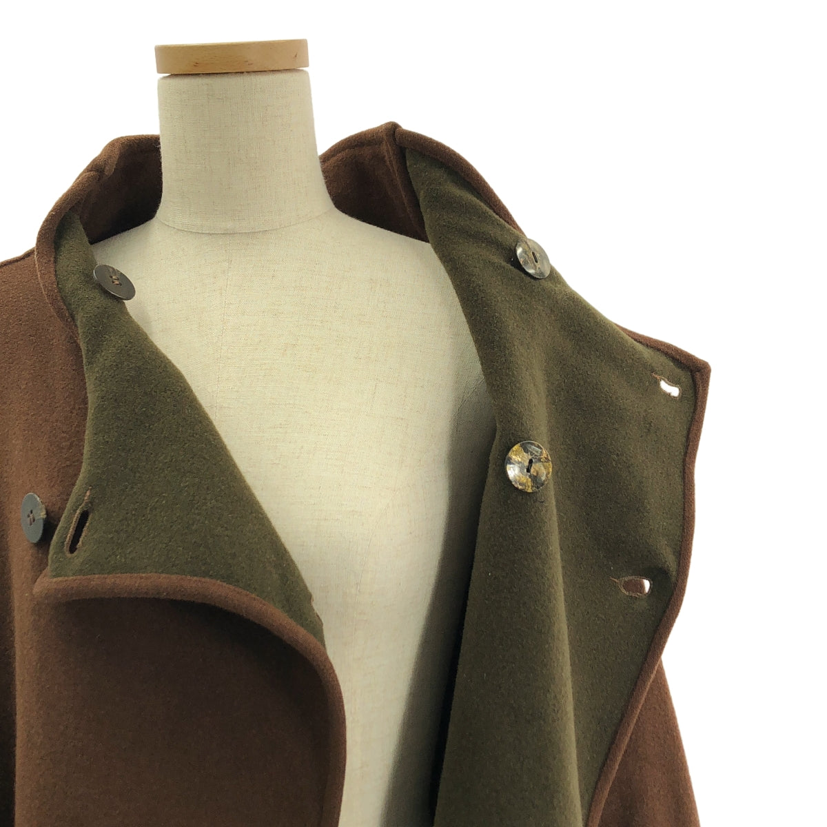 AQUASCUTUM / アクアスキュータム | ウール モックネック ロングコート | M | レディース