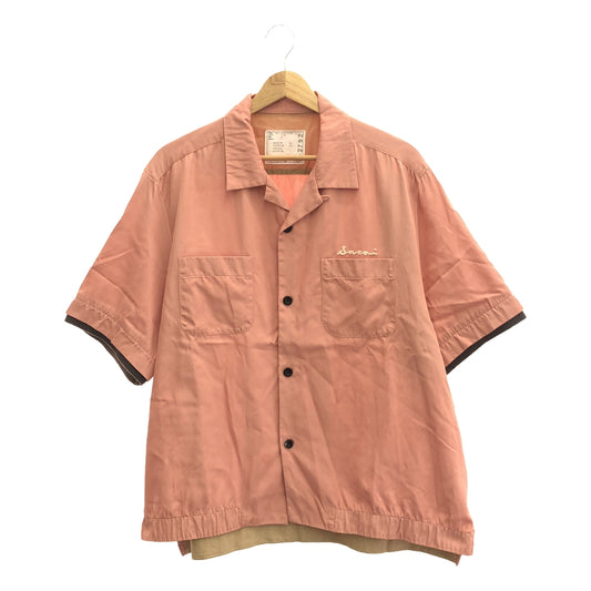 sacai / サカイ | 2022SS | Cotton Twill Bowling Shirt ロゴ刺しゅう コットンツイル ボーリングシャツ | 2 | メンズ