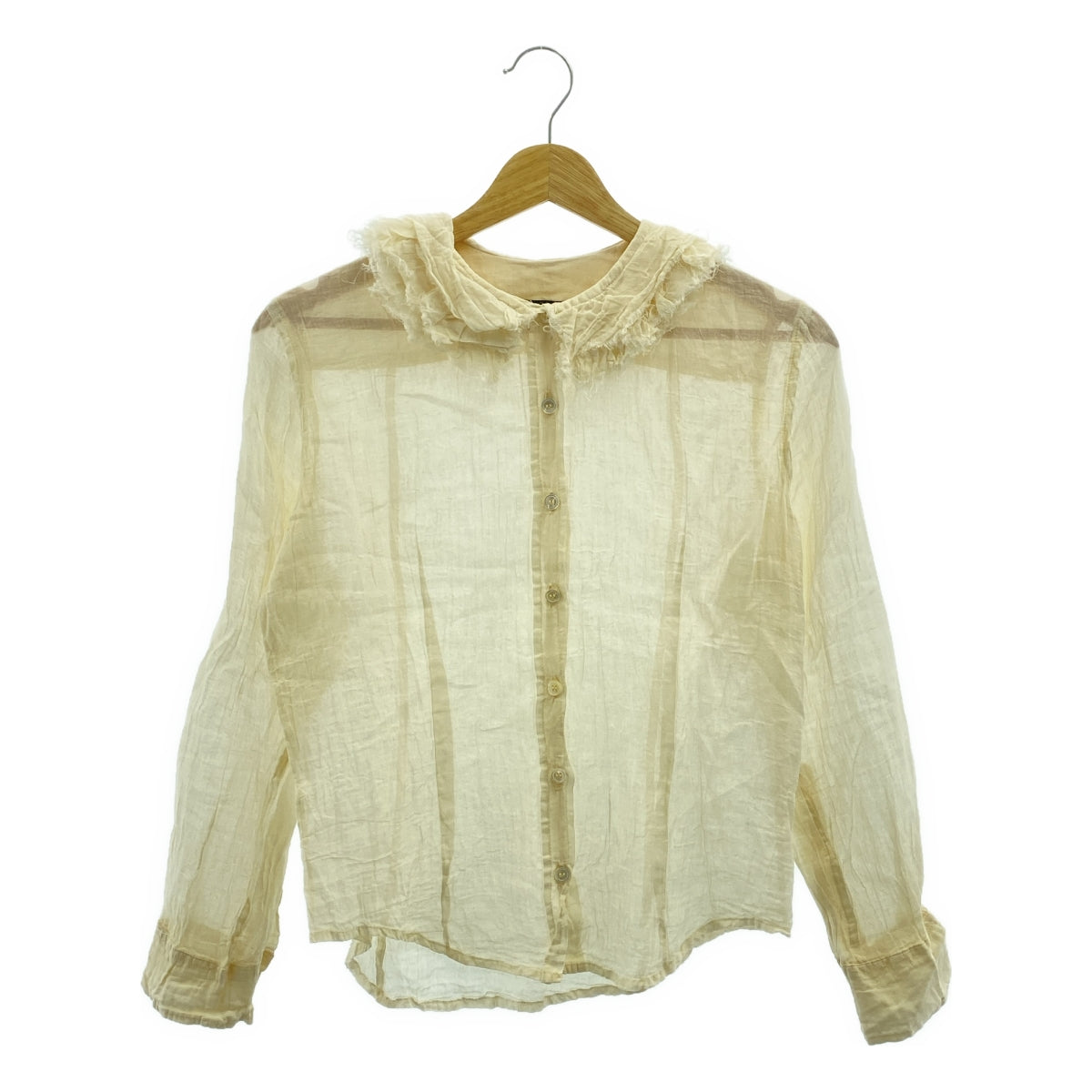 Paul Harnden / 폴 하덴 | 코튼 셔츠 / 프릴 컬러 셔츠 블라우스 | M | 여성