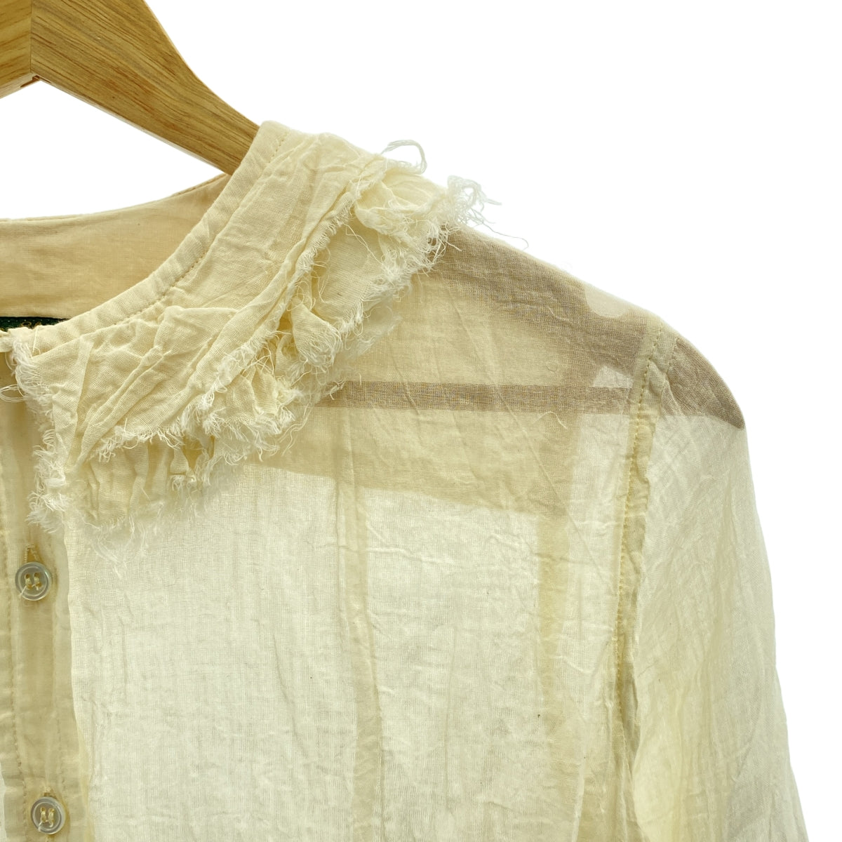 Paul Harnden / 폴 하덴 | 코튼 셔츠 / 프릴 컬러 셔츠 블라우스 | M | 여성