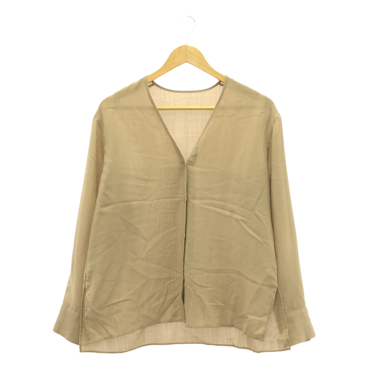 JOURNAL STANDARD L'ESSAGE / 저널 스탠다드 레서지 | 2021SS | AYA KANEKO × L'ESSAGE V 넥 셔츠 가네코 아야 | F | 베이지 | 여성