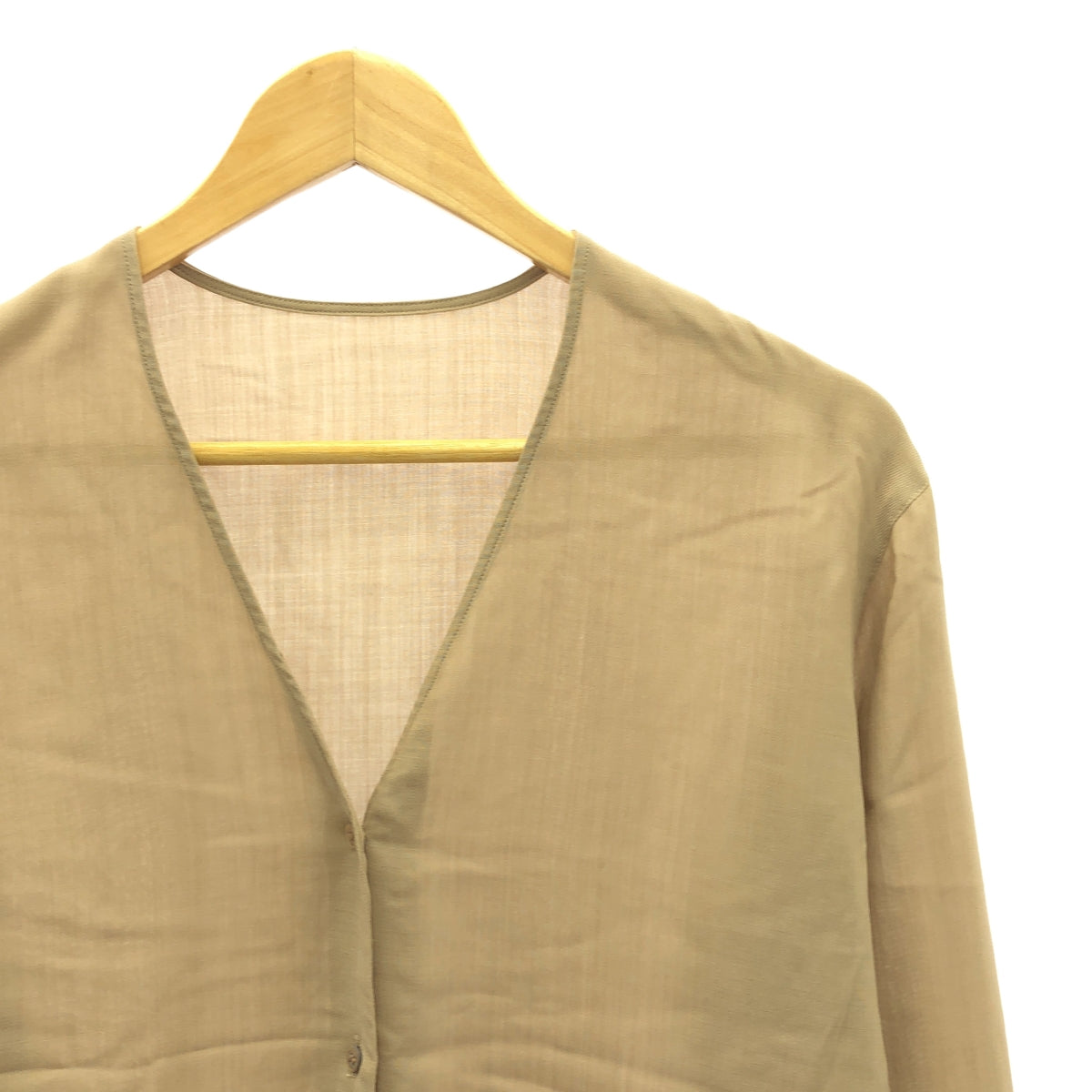 JOURNAL STANDARD L'ESSAGE / 저널 스탠다드 레서지 | 2021SS | AYA KANEKO × L'ESSAGE V 넥 셔츠 가네코 아야 | F | 베이지 | 여성