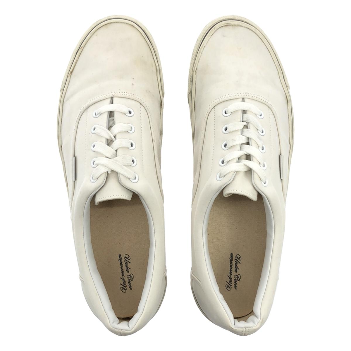 UNDER COVER | Leather-trimmed low-cut sneakers | XL | White | Men's