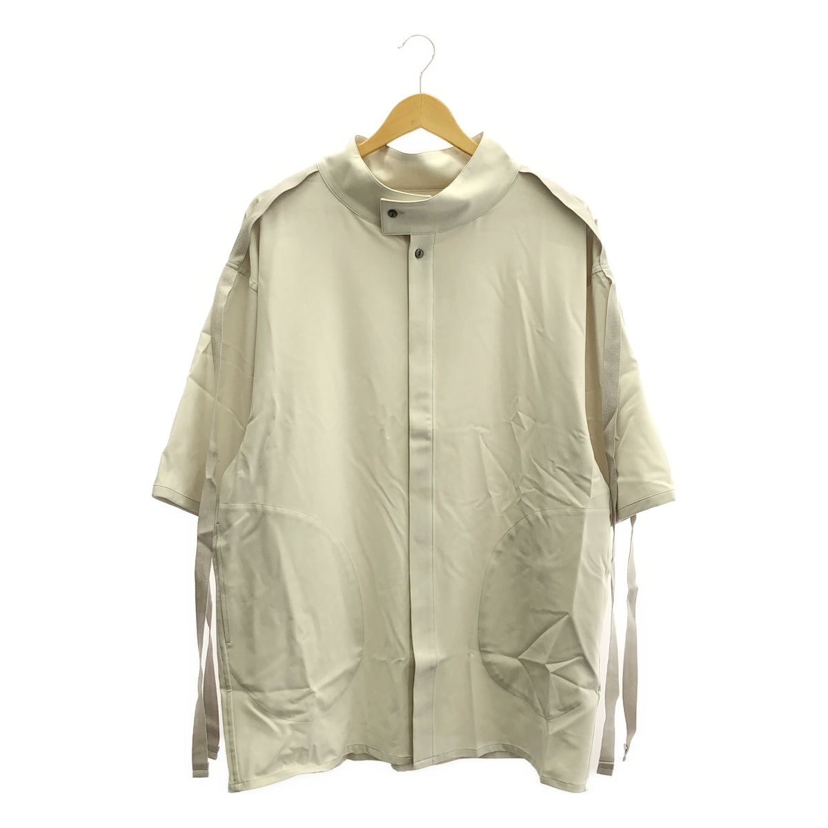 【신품】 prasthana / 프라스타나 | stand neck bigsleeve S / S shirt 반소매 셔츠 | M | 그레이 | 남성