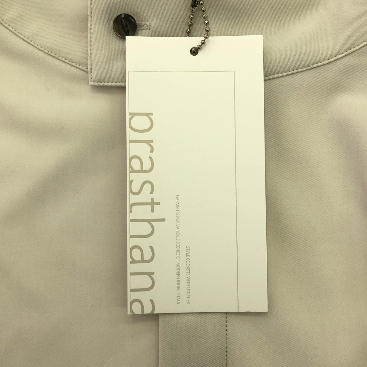 [新] prasthana / Prasthana |立領大袖 S/S 襯衫 | M |灰色 |男士