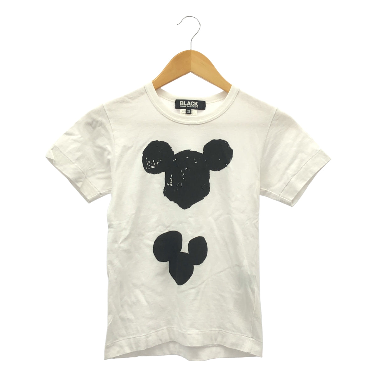 BLACK COMME des GARCONS / ブラックコムデギャルソン | 2011SS | × Disney mickey / ディズニー ミッキー 両面プリント ロゴ Tシャツ カットソー | XS | レディース