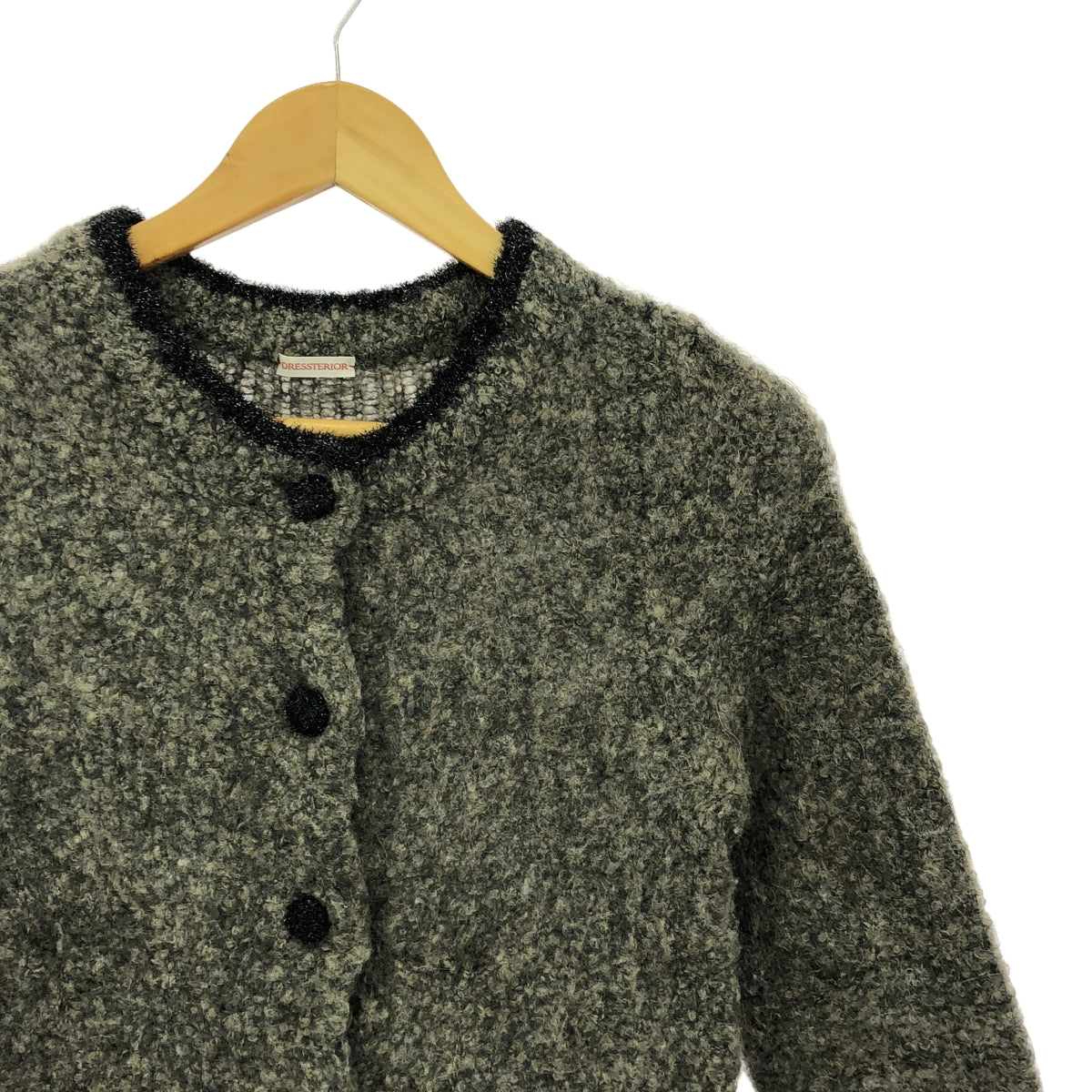 DRESSTERIOR / Dressteria | No-collar wool knit jacket |