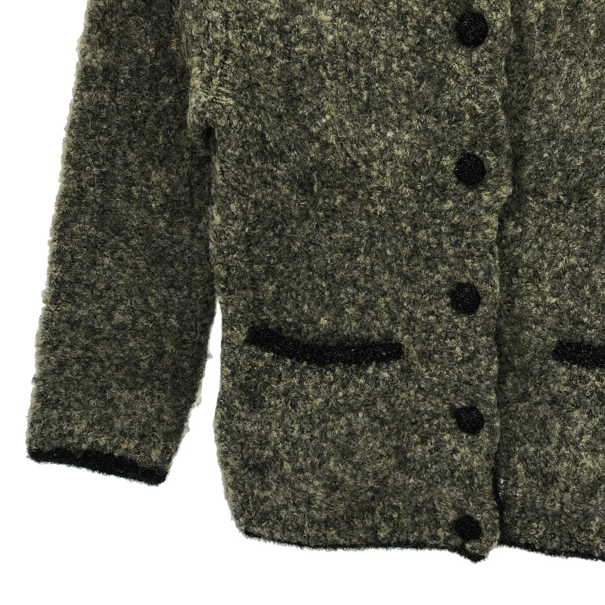 DRESSTERIOR / Dressteria | No-collar wool knit jacket |