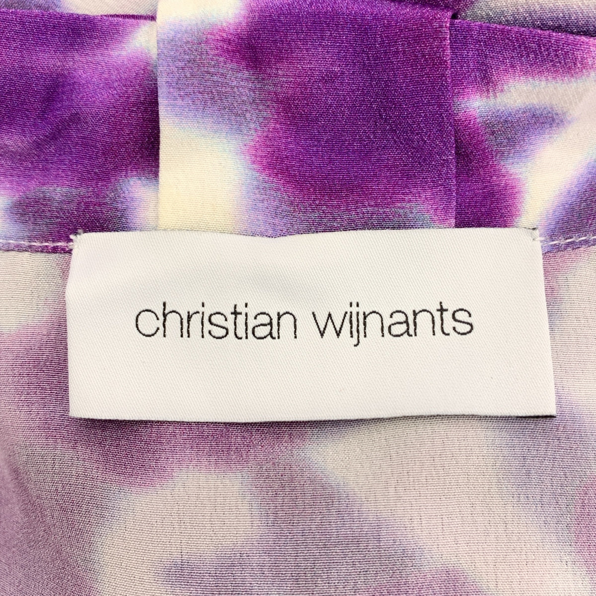 Christian Wijnants | 絲質印花長襯衫裙 | 尺寸 34 |