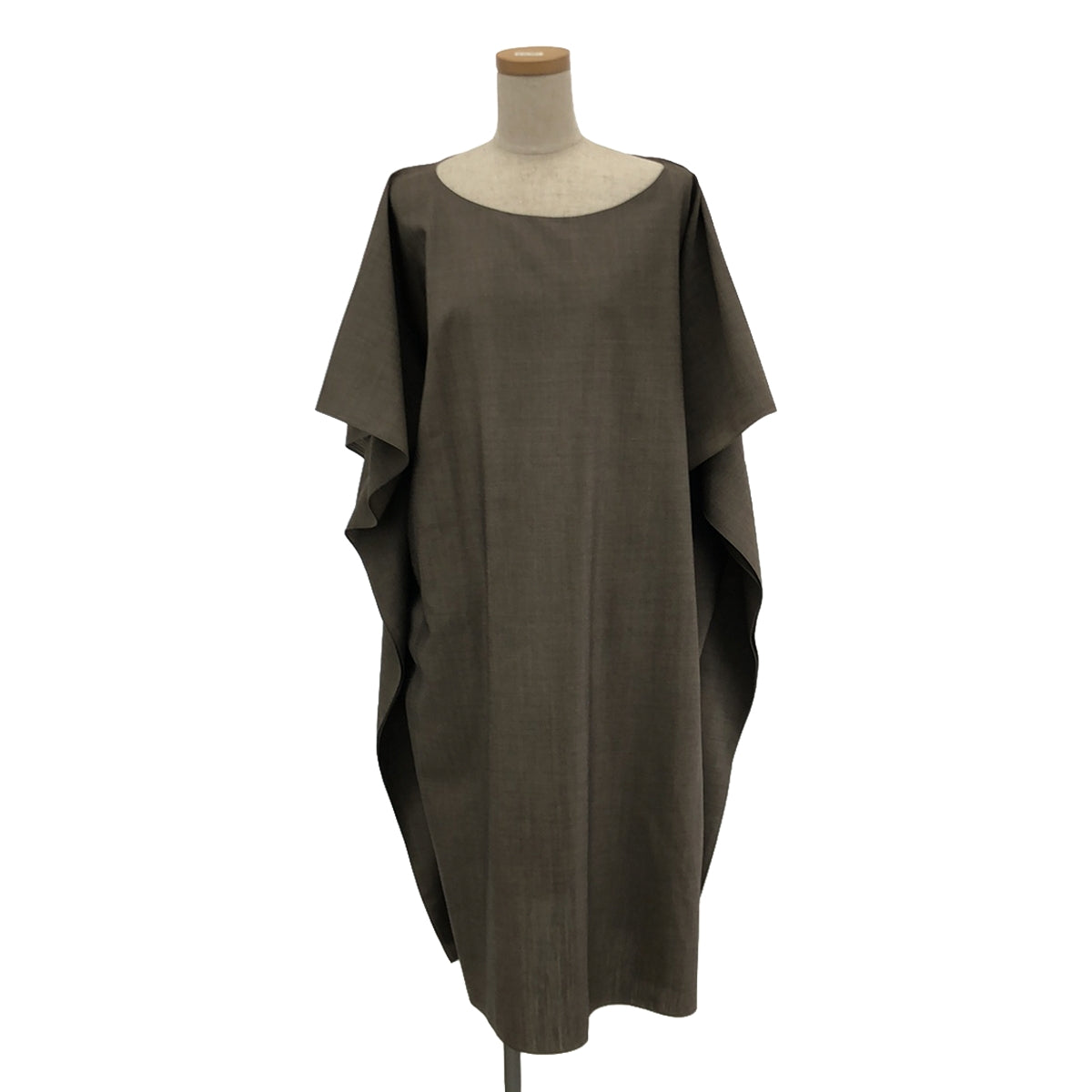 [Good Condition] THE ROW | JANIS DRESS Wool Mohair Flutter Sleeve Dress | XS | Camel Black | Women's