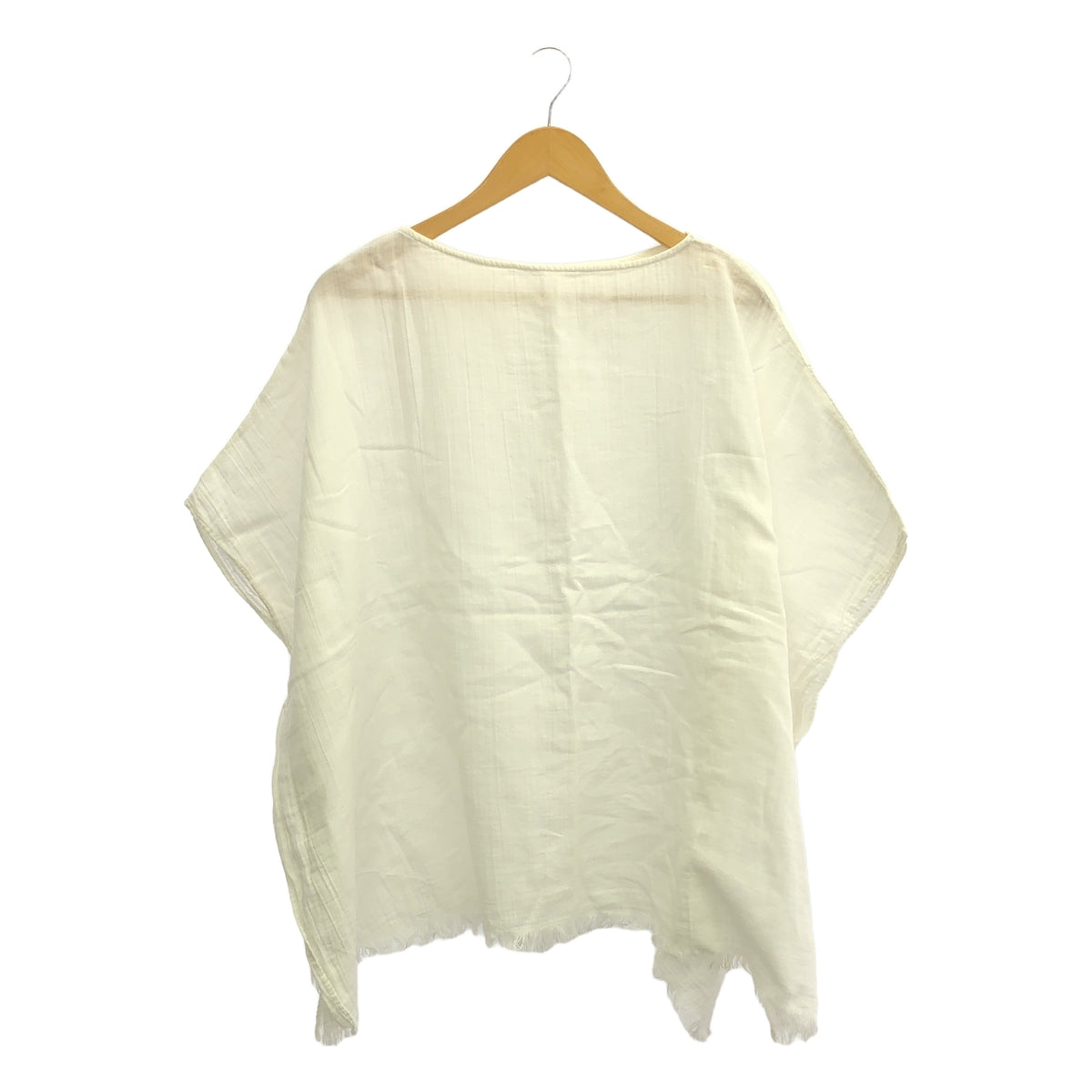 乾淨整齊 | 2023SS | 雙層紗布斗篷套頭衫 | 白色 | 女款