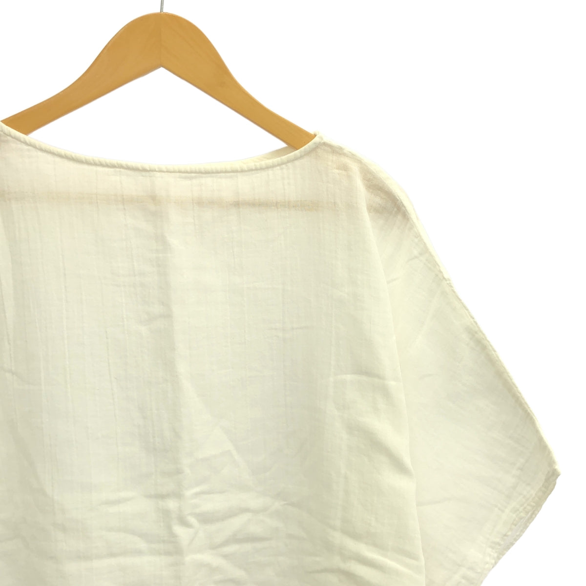 乾淨整齊 | 2023SS | 雙層紗布斗篷套頭衫 | 白色 | 女款