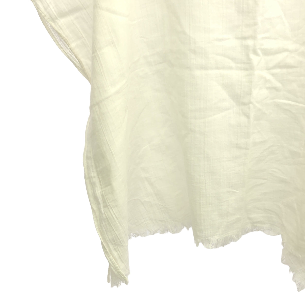 乾淨整齊 | 2023SS | 雙層紗布斗篷套頭衫 | 白色 | 女款