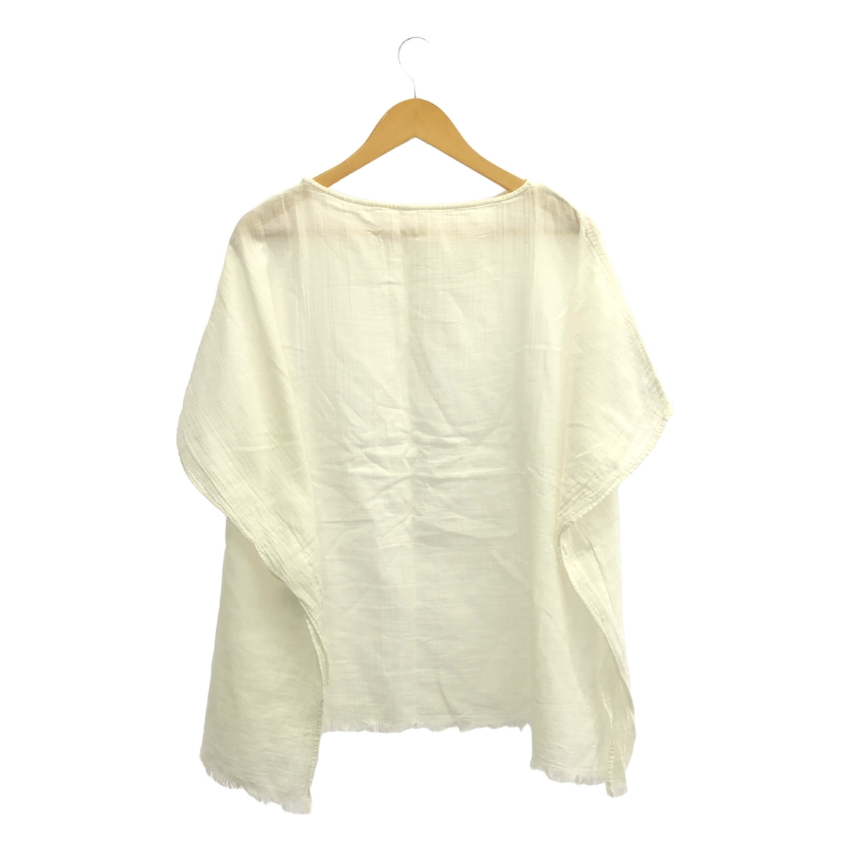 乾淨整齊 | 2023SS | 雙層紗布斗篷套頭衫 | 白色 | 女款