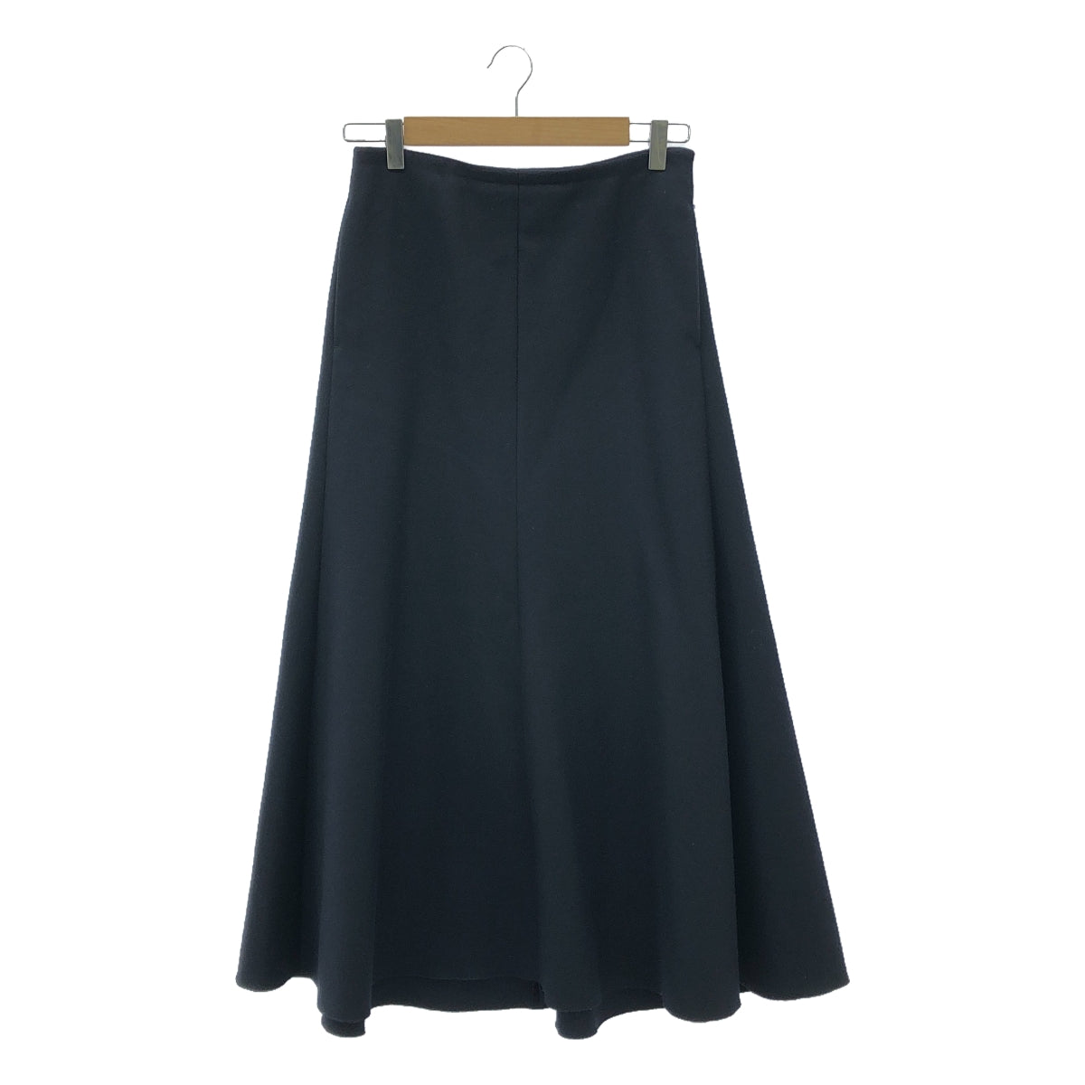 AURALEE / 오라리 | LIGHT MELTON FLARE SKIRT 롱 스커트 | 1 | 네이비 | 여성