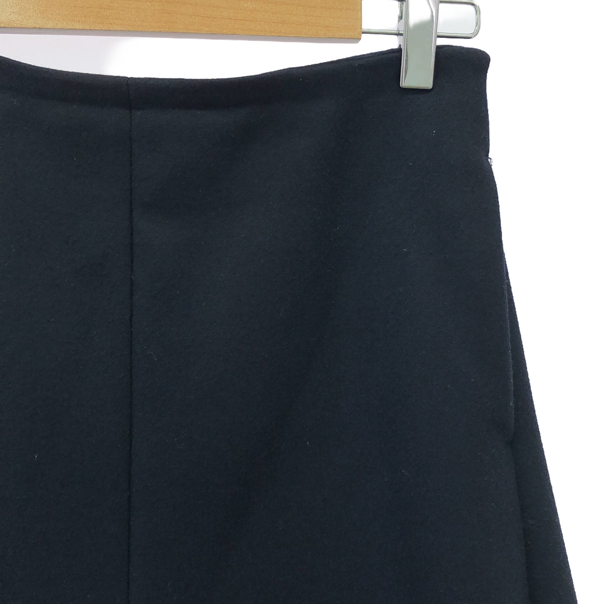 AURALEE / 오라리 | LIGHT MELTON FLARE SKIRT 롱 스커트 | 1 | 네이비 | 여성