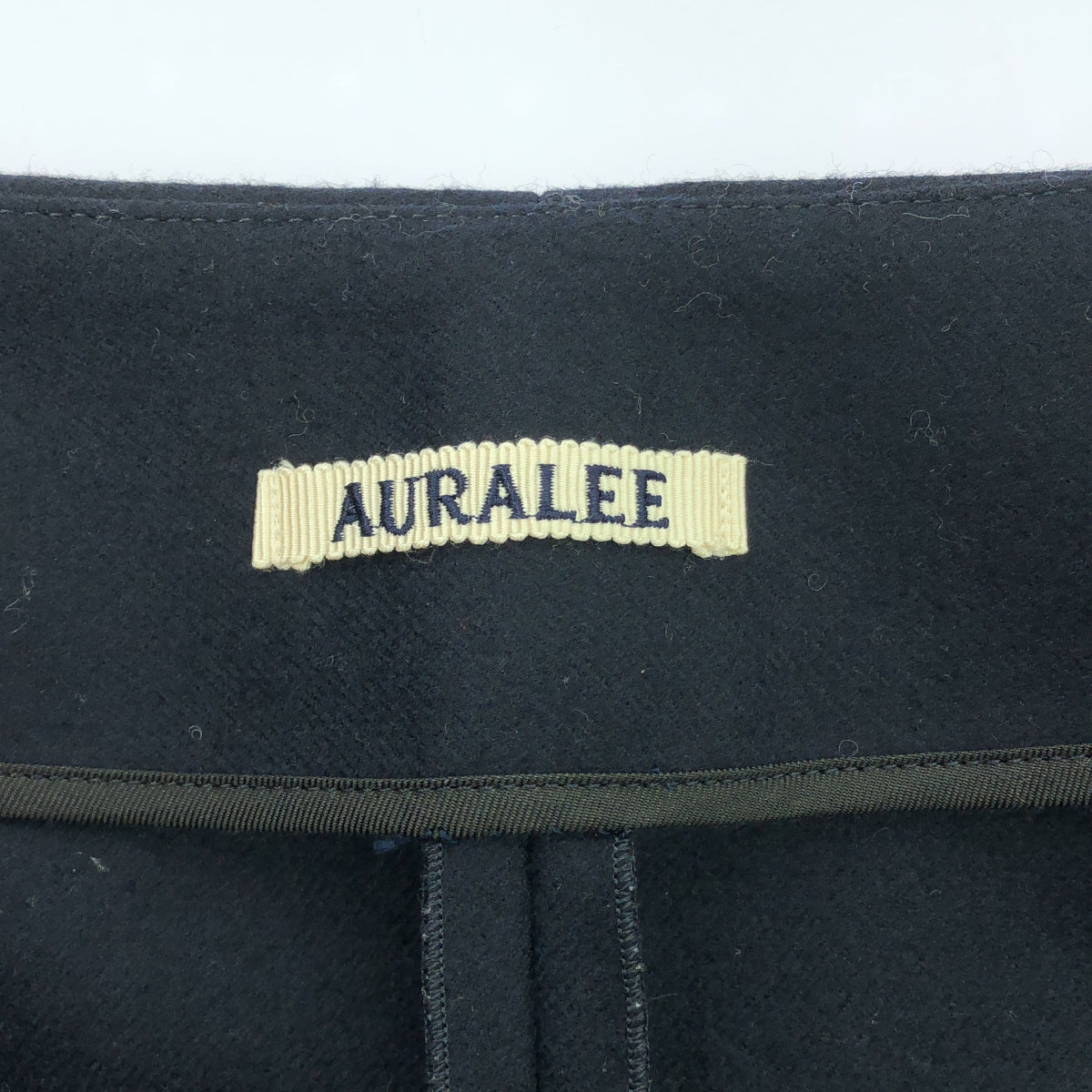 AURALEE / 오라리 | LIGHT MELTON FLARE SKIRT 롱 스커트 | 1 | 네이비 | 여성