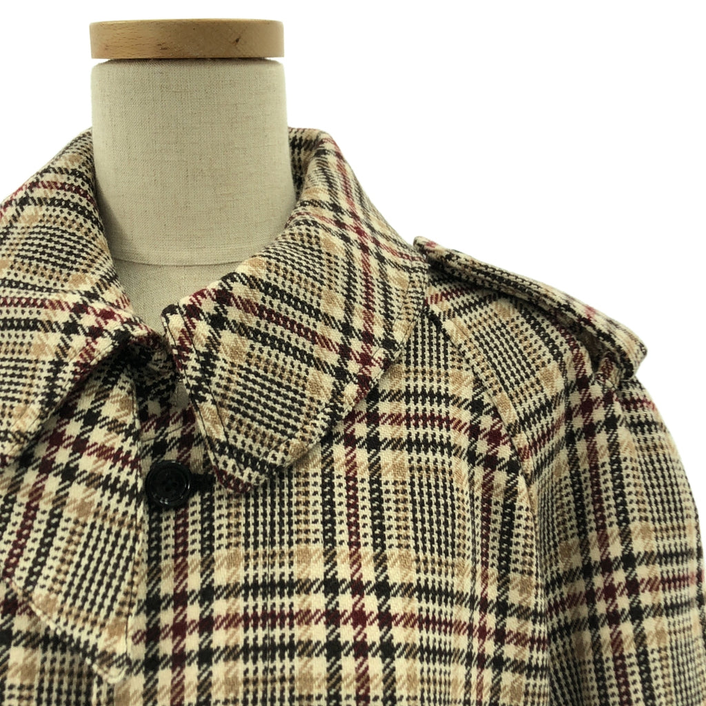 CELINE / セリーヌ | ウール ベルテッド ロゴボタン フライフロント コート / 総裏地 | 38 | レディース