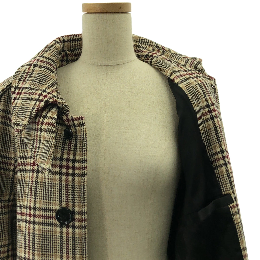 CELINE / セリーヌ | ウール ベルテッド ロゴボタン フライフロント コート / 総裏地 | 38 | レディース