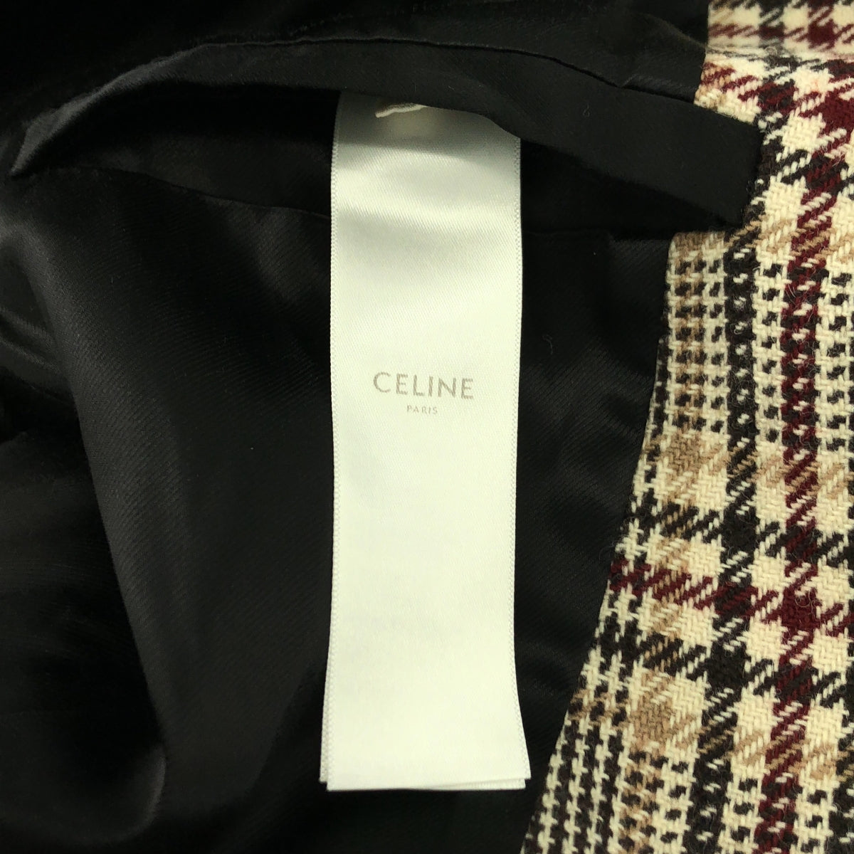 CELINE / セリーヌ | ウール ベルテッド ロゴボタン フライフロント コート / 総裏地 | 38 | レディース