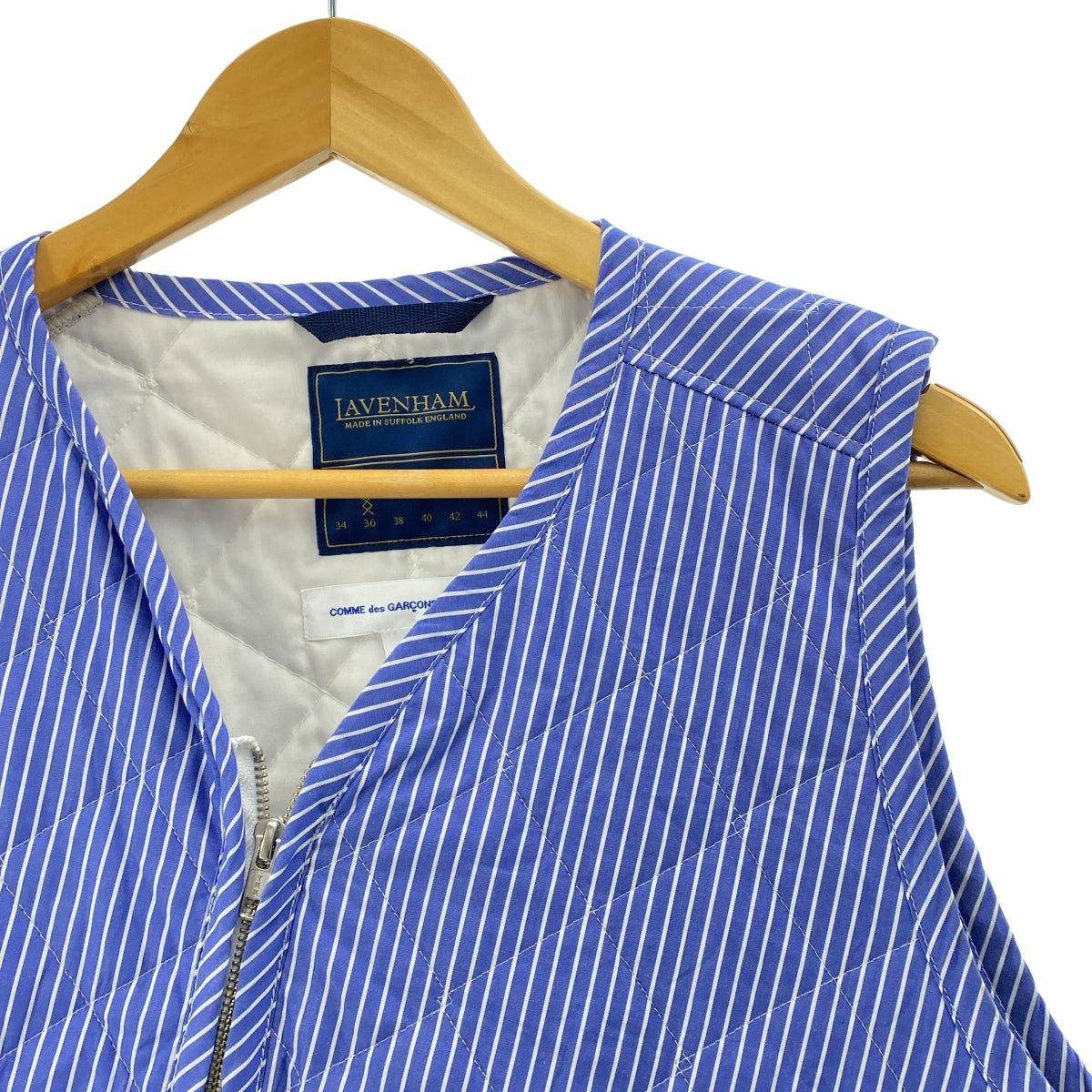 COMME des GARÇONS 襯衫 | | x LAVENHAM 不對稱絎縫背心外套| SHOPBOP S 號 |男士