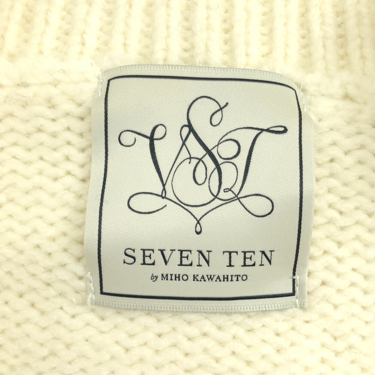 SEVEN TEN by MIHO KAWAHITO / セブンテンバイミホカワヒト | ウール ビジュー 装飾 ニット カーディガン | S | レディース