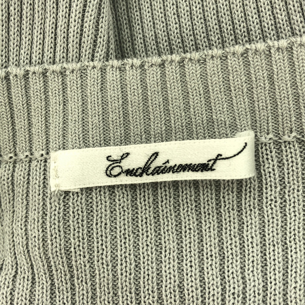 ENCHAINEMENT / アンシェヌマン | コットン リブニット 長袖 カットソー | F | グレー | レディース