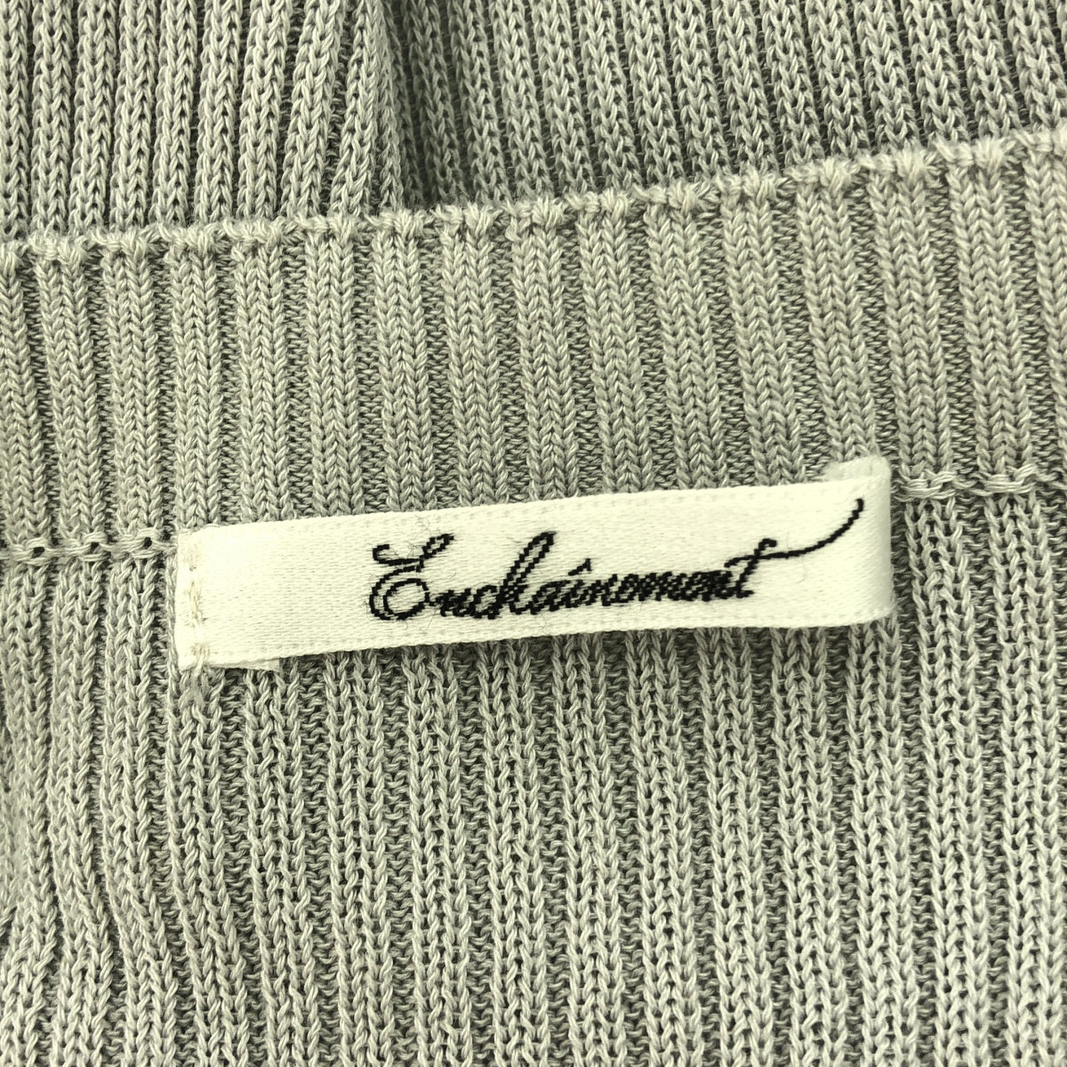 ENCHAINEMENT / アンシェヌマン | コットン リブニット 長袖 カットソー | F | グレー | レディース