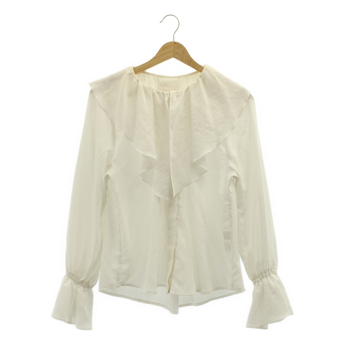 GALLARDAGALANTE / ガリャルダガランテ | 2024SS | ラッフルカラーブラウス | F | ホワイト | レディース