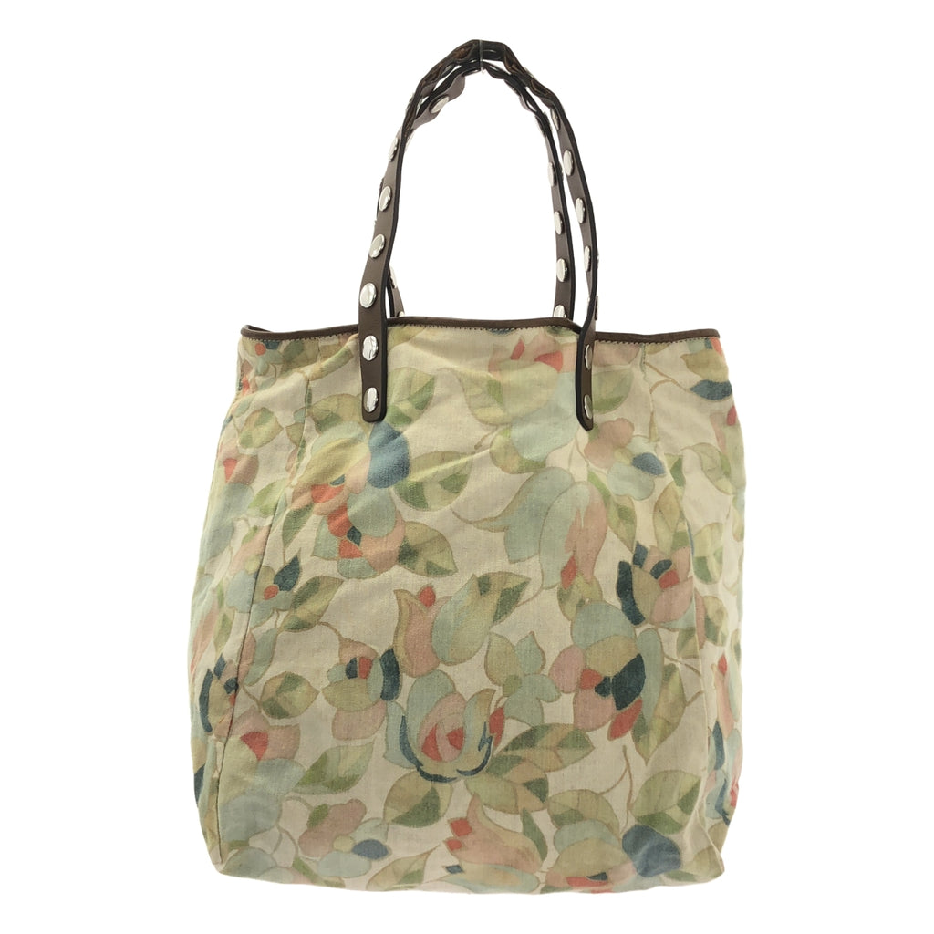 MARNI / マルニ | レザー スタッズ装飾 総柄 ハンド トートバッグ |