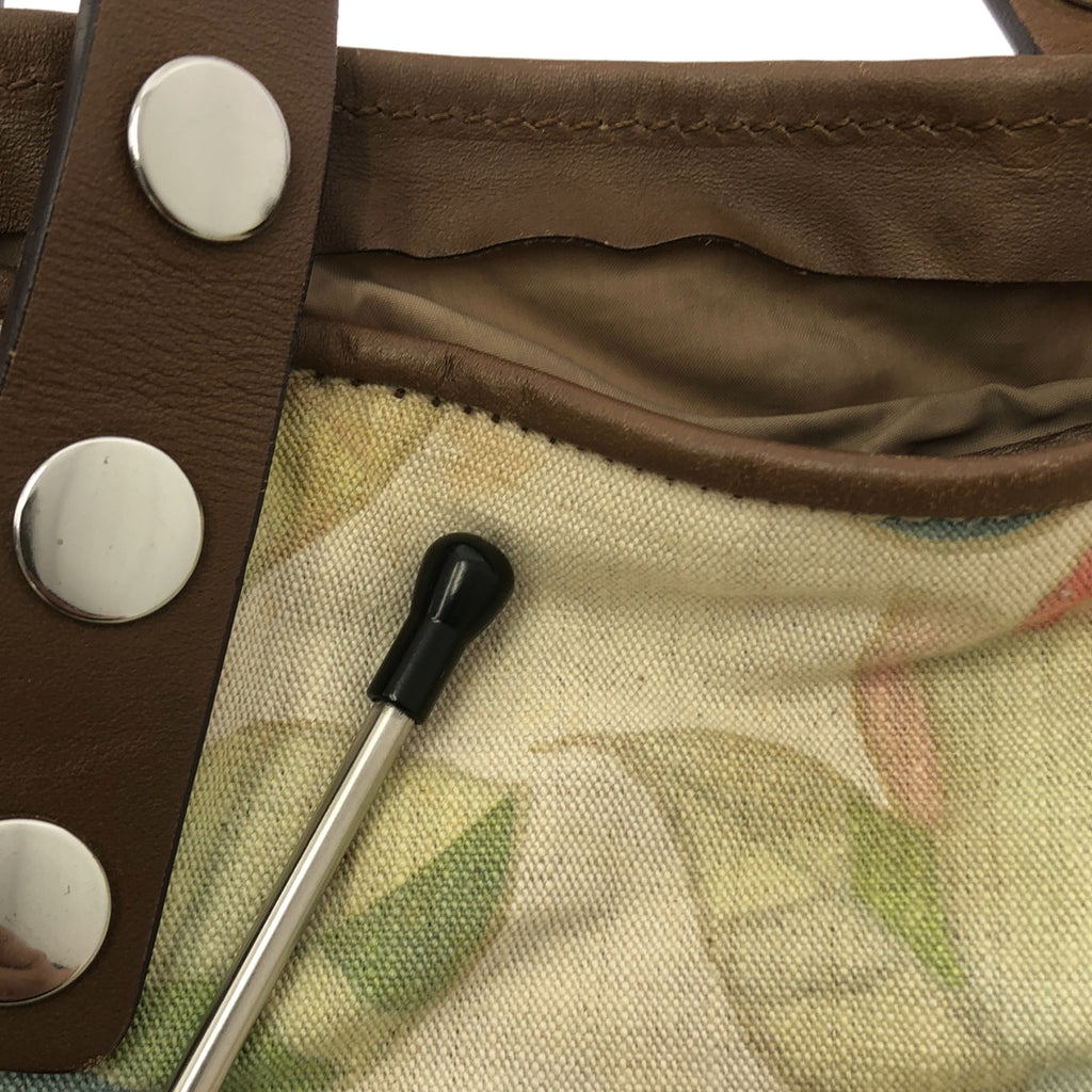 MARNI / マルニ | レザー スタッズ装飾 総柄 ハンド トートバッグ |