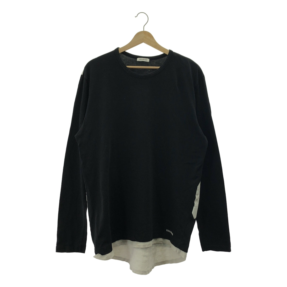 DIRK BIKKEMBERGS / ダークビッケンバーグ | バックプリント 裾切替 ロングスリーブTシャツ | XL |