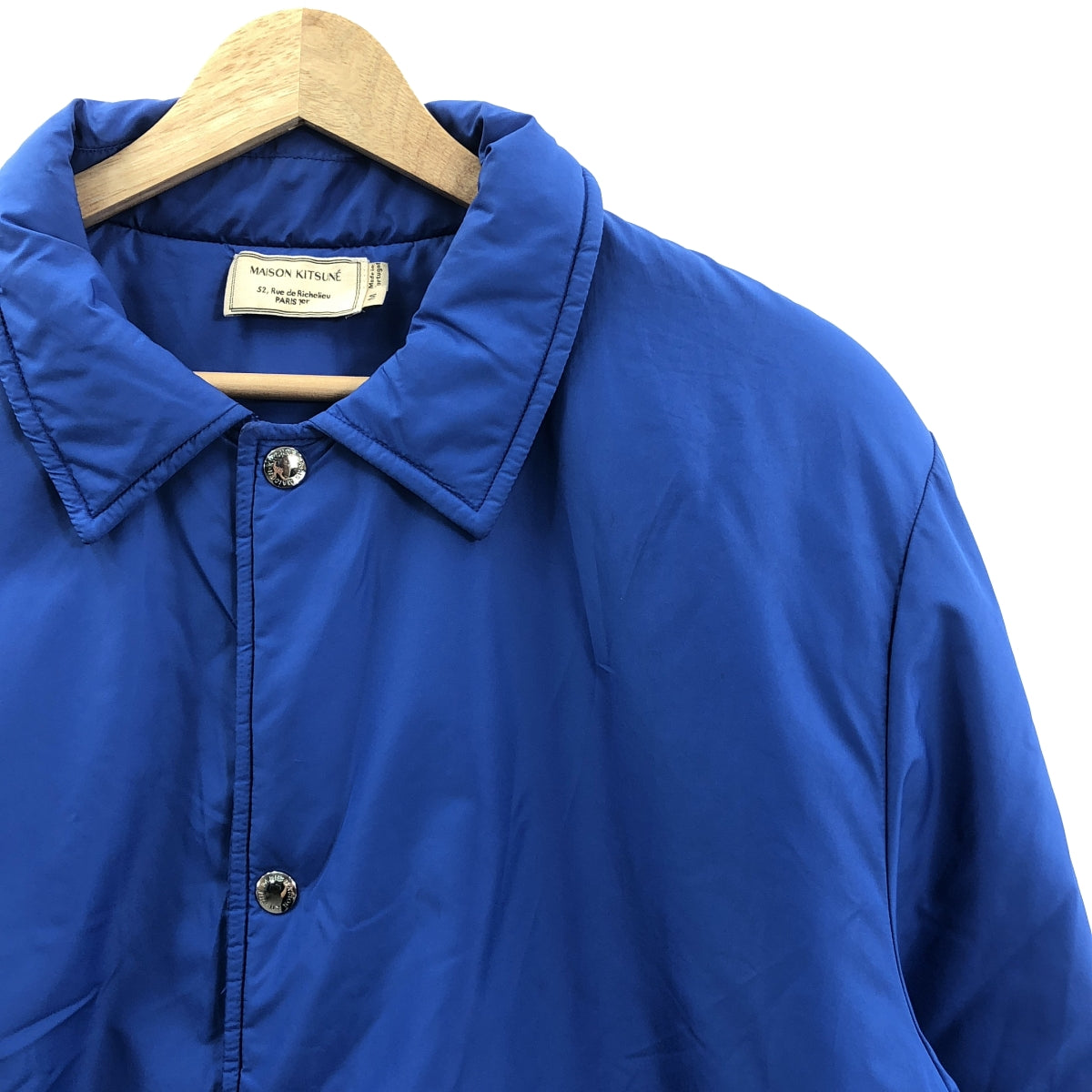 MAISON KITSUNE / メゾンキツネ | バックプリント 中綿 コーチジャケット | M | ブルー | メンズ